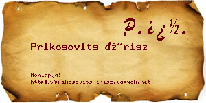 Prikosovits Írisz névjegykártya